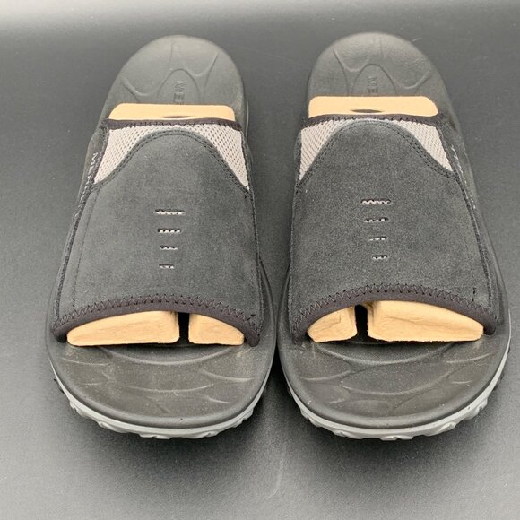 Merrell Slide Sandals Mens Huntington Leather Size 11 M Black Suede J036851 - Picture 3 of 7